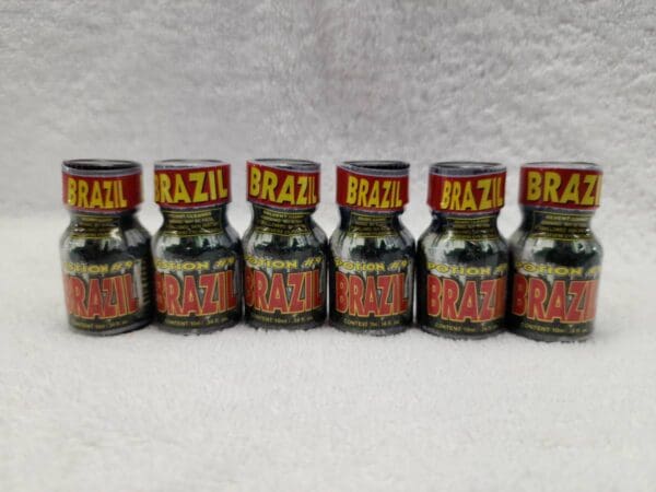 A group of bottles of brazil rum.