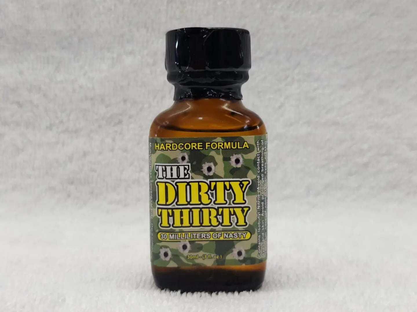 A bottle of dirty thirty poppers