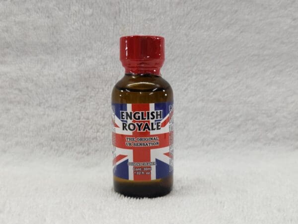 A bottle of english royale poppers