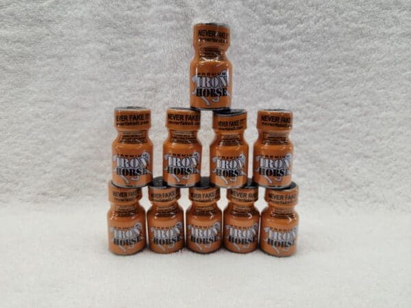 A stack of Iron Horse bottles stacked on top of each other.