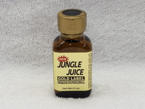 A bottle of jungle juice gold label