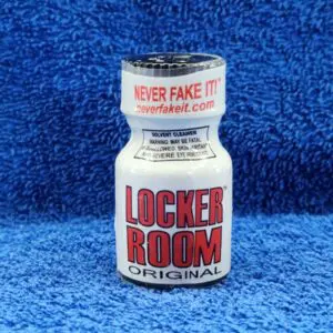 A bottle of locked room original on the floor