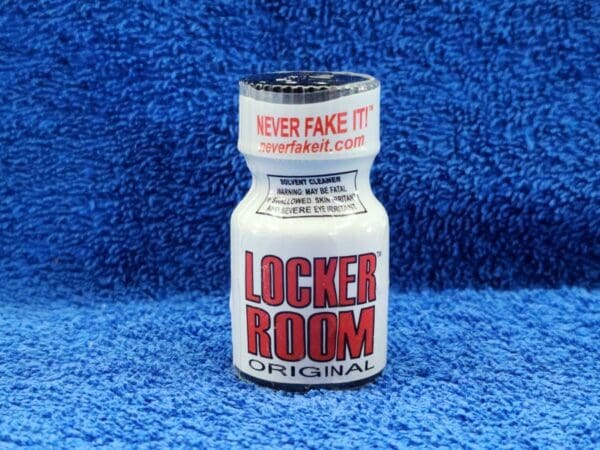 A bottle of locked room original on the floor