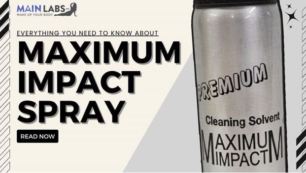 A spray can with the words " maximum impact spray ".
